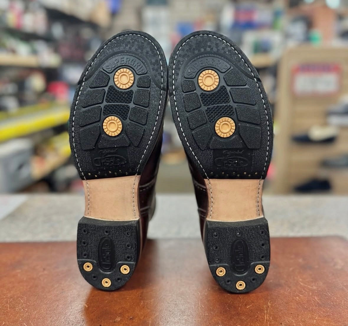 Dr. Sole cork half sole and heel combination rebuild, bottom profile