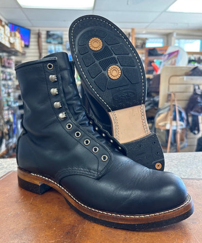 New leather midsole and flat welt detail on rebuilt boot