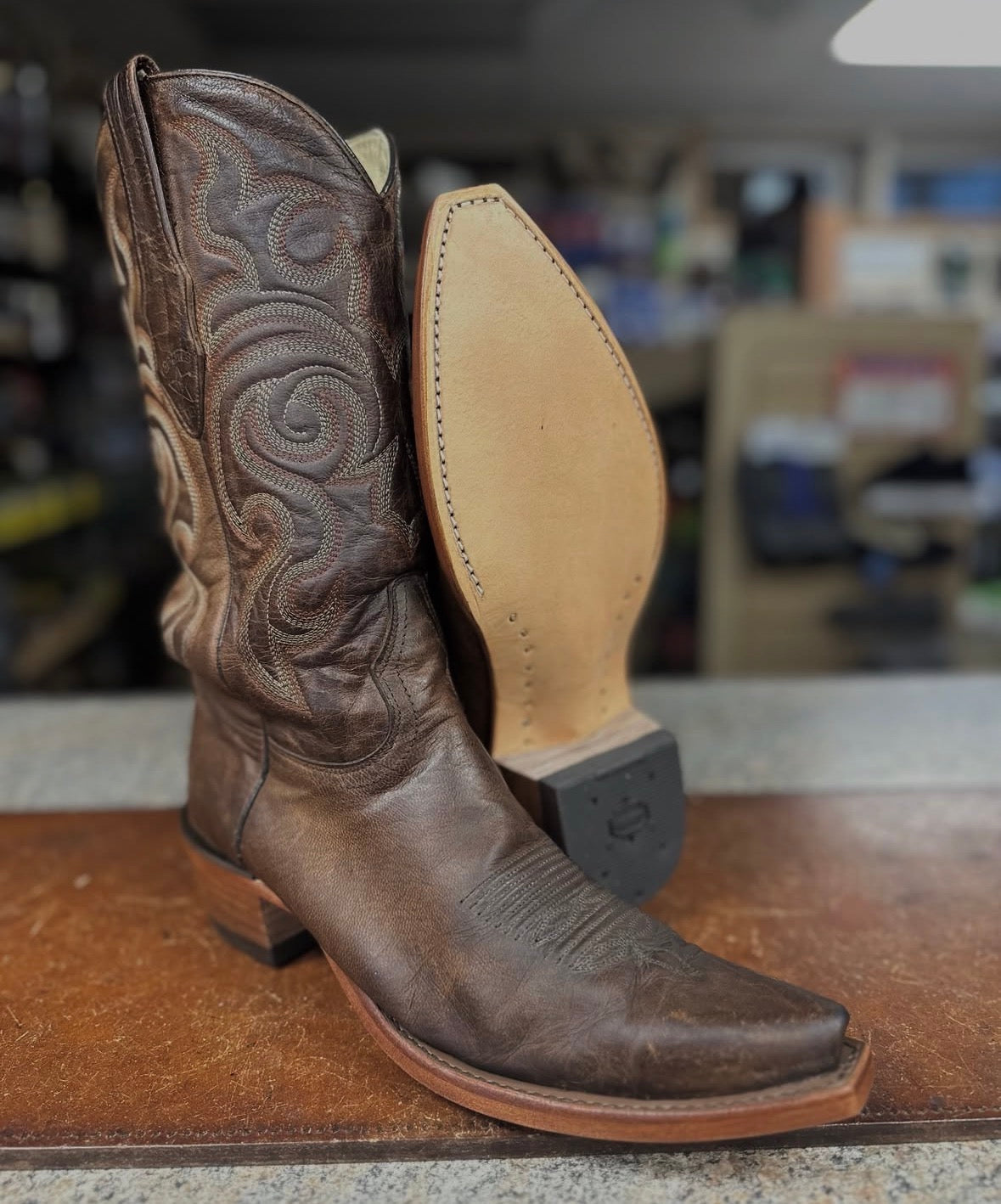 Cowboy boot leather sole replacement - Fred's Shoe Repair Peoria IL