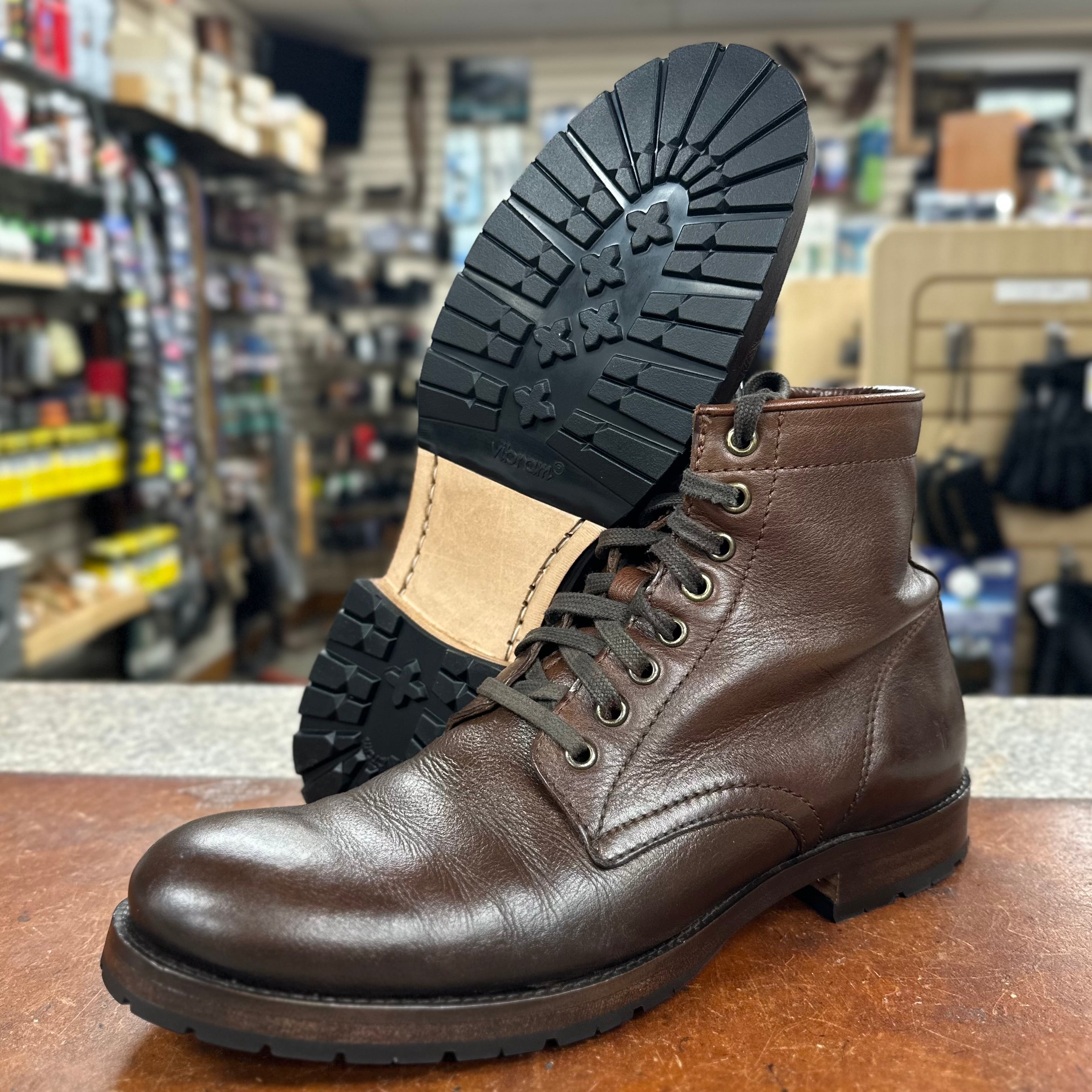 Vibram Mini Lug Rubber Leather Combination Soles Fred s Shoe Repair